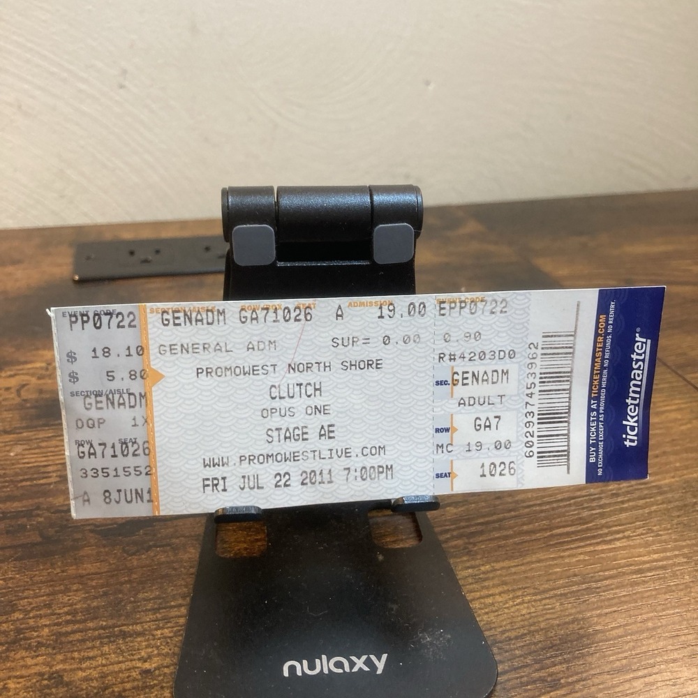 Clutch Stage AE Pittsburgh Concert Ticket Sub 2011 Blast Tyrant Reissue Tour